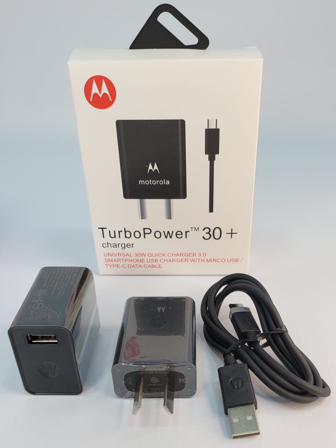 infraestructura sopa Fruncir el ceño IGWT - Cargador celular usb Motorola TURBO 30+ con cable micro USB, carga  rapida REAL!!