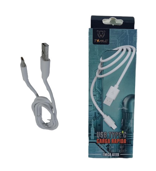 Cable USB a tipo C 3A para carga rápida de 1metro para celular ZEQI USB C  (Datos y Carga)